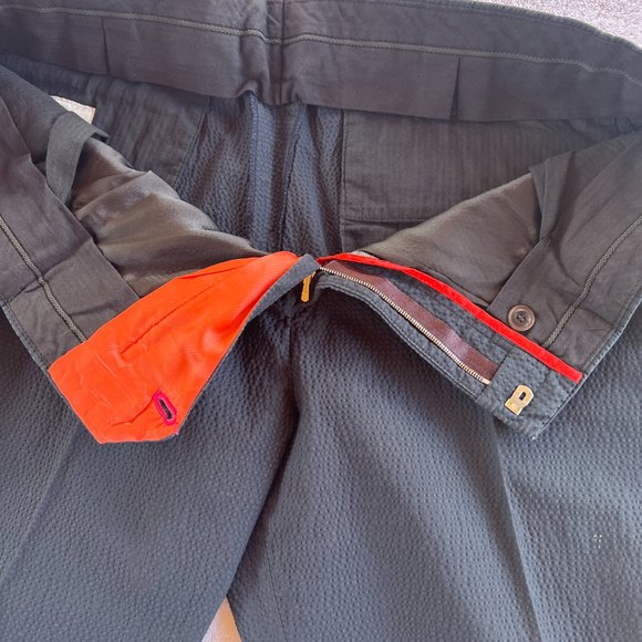 Paul Smith Navy Seersucker Shorts Size 36 - Picture 4 of 6